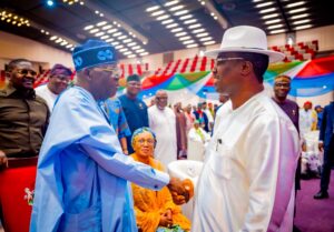 President Tinubu and Stanley Osifo at the APC convention